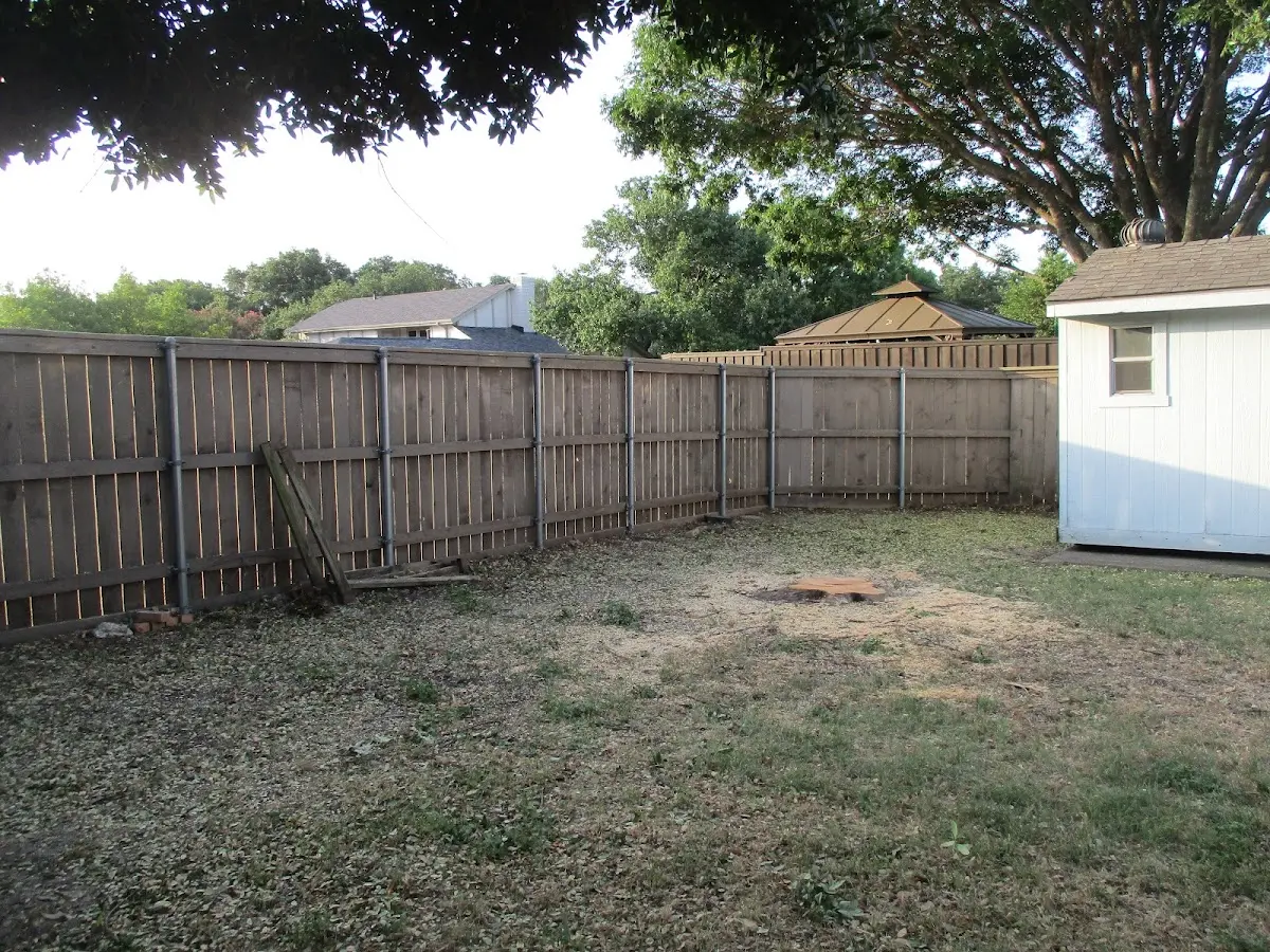 Cleared yard after professional tree removal in Waxahachie